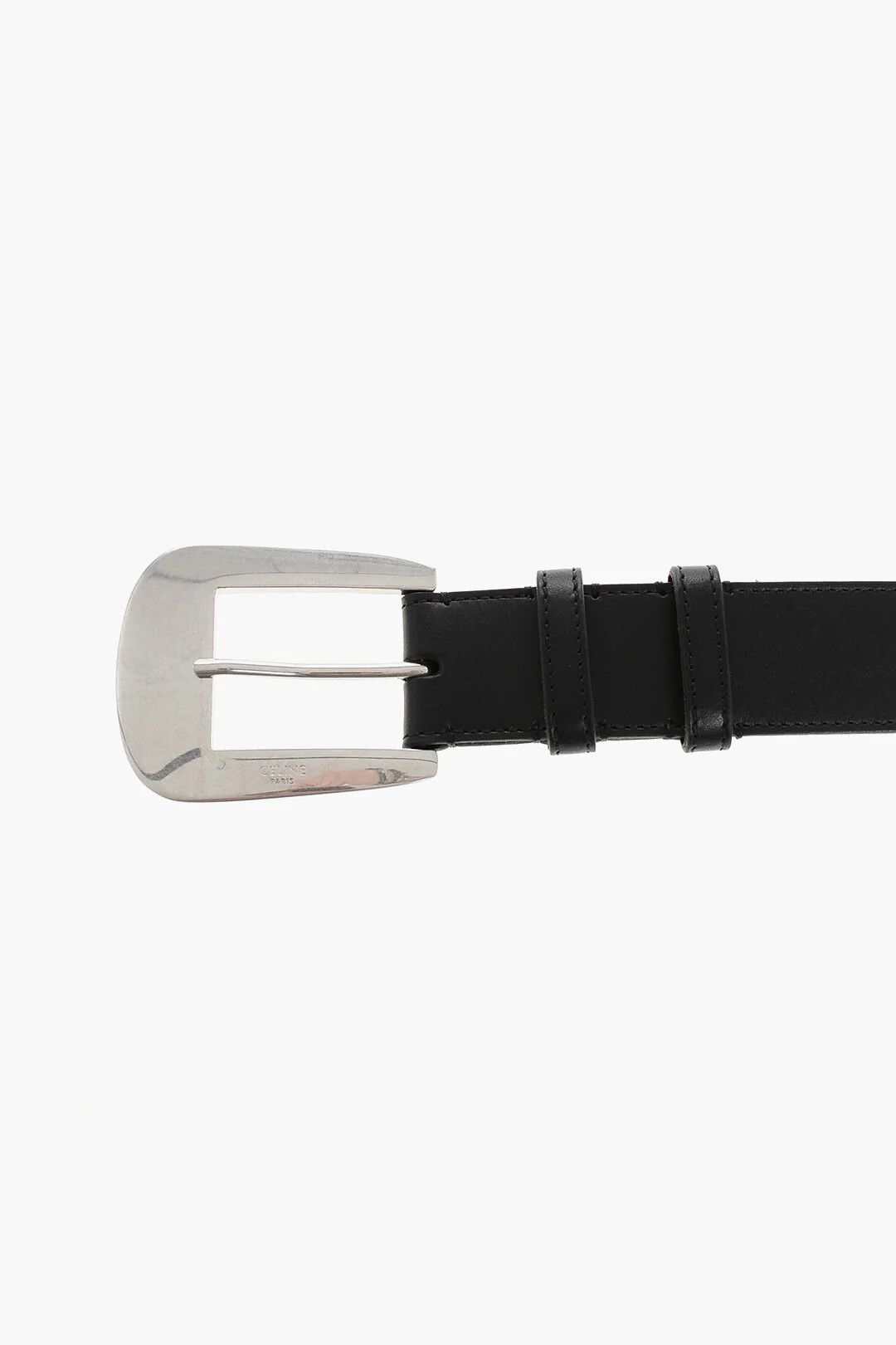 Celine og1mm0326 Size: 80 / Leather Belt in Black Size ONE SIZE - 2 Thumbnail