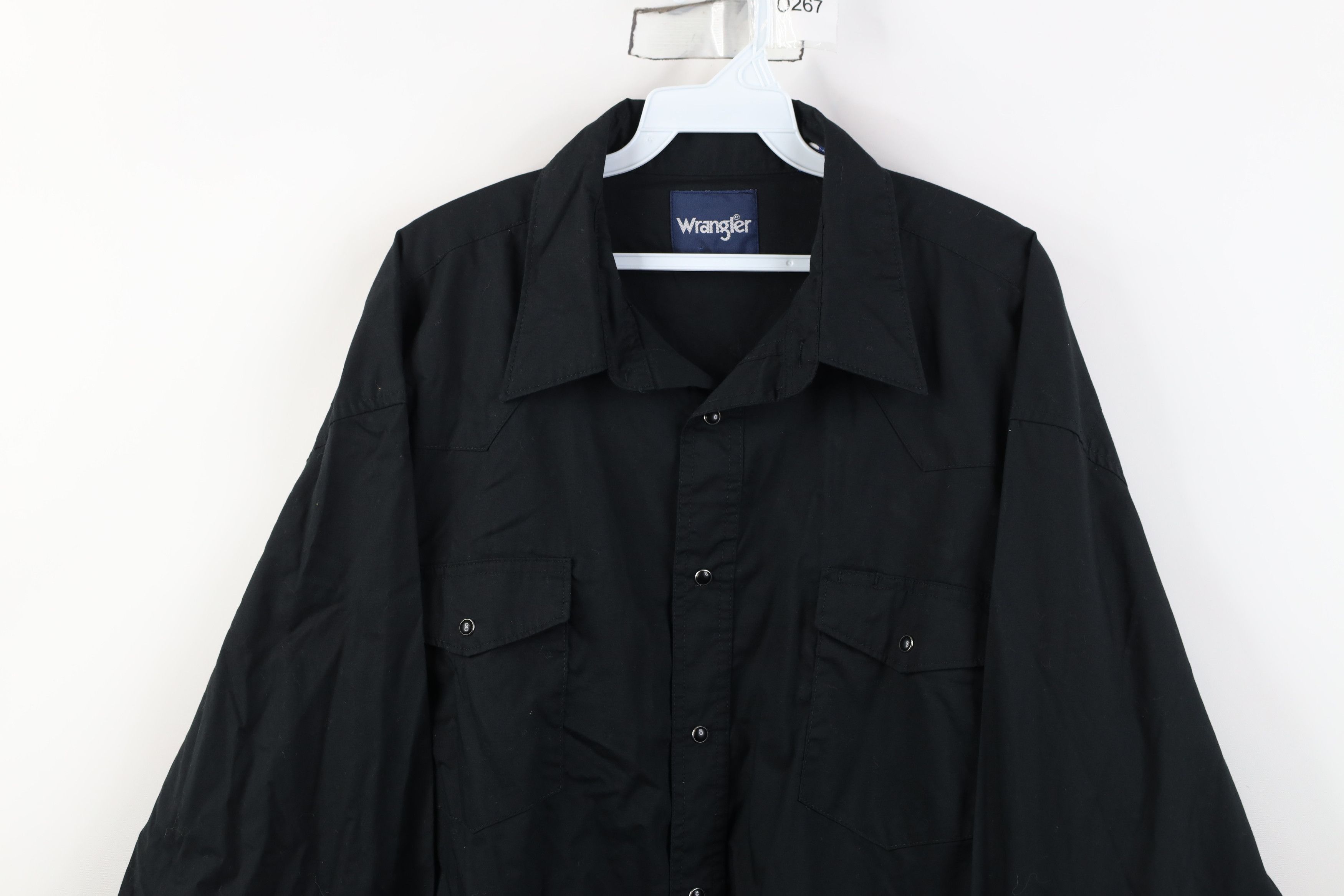 Wrangler Vintage 90s Wrangler Western Cowboy Snap Button Shirt Black Size US XXL / EU 58 / 5 - 2 Thumbnail