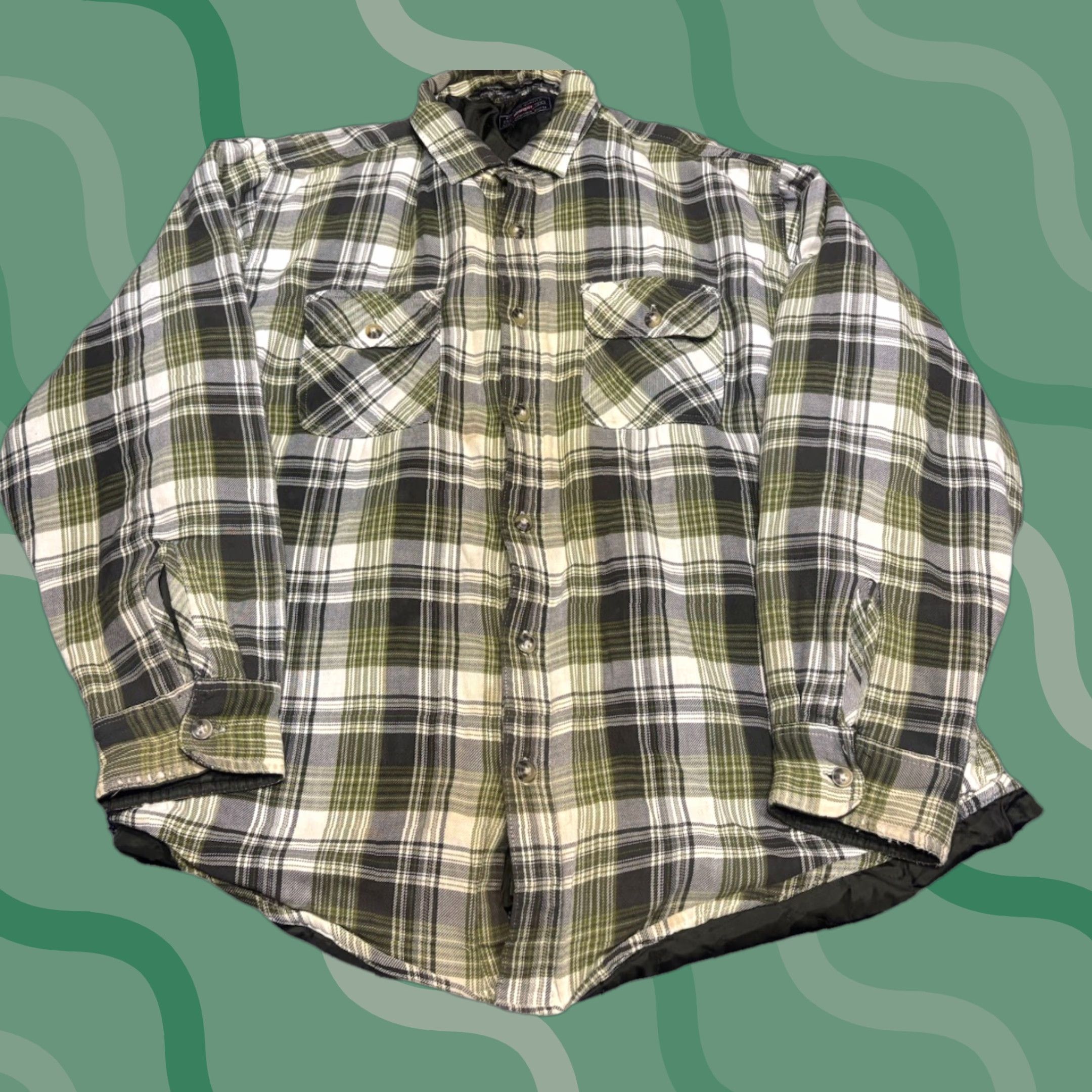 Wrangler VINTAGE Wrangler Men's XL Plaid Quilt Lined Shacket Button-Up J6 Shacket Size US XL / EU 56 / 4 - 1 Thumbnail