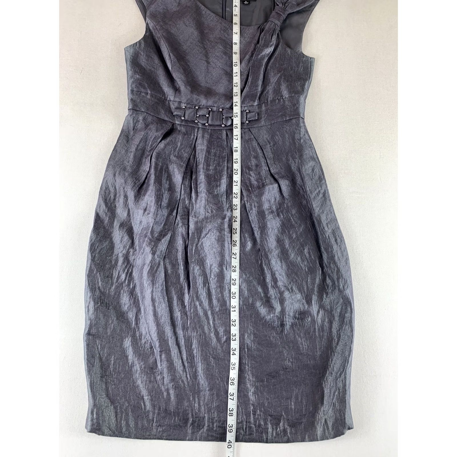 Adrianna Papell ADRIANNA PAPELL DRESS WOMENS SIZE 8 SHEATH GRAY SLEEVELESS PULLOVER Size M / US 6-8 / IT 42-44 - 5 Thumbnail