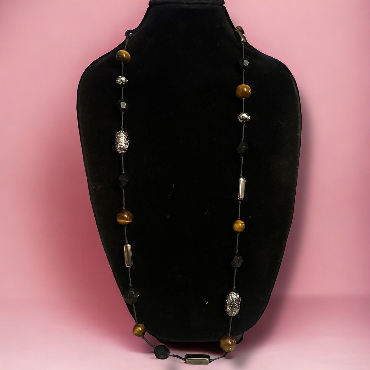 Other Long mixed stationed chunky bead necklace Size ONE SIZE - 1 Thumbnail