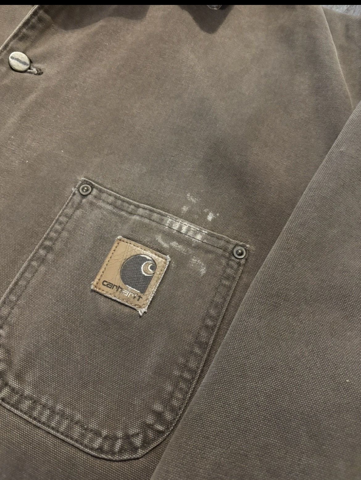 Carhartt Vintage 90s Carhartt Canvas Chore brown Work Jacket Size US XXL / EU 58 / 5 - 7 Thumbnail