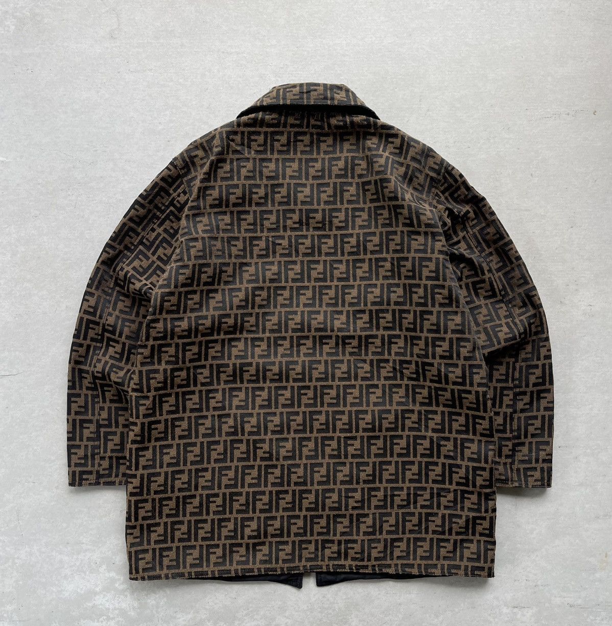 Fendi 🔥VINTAGE FENDI ROMA ZUCCA MONOGRAM PATTERN REVERSIBLE JACKET Size US L / EU 52-54 / 3 - 12 Thumbnail