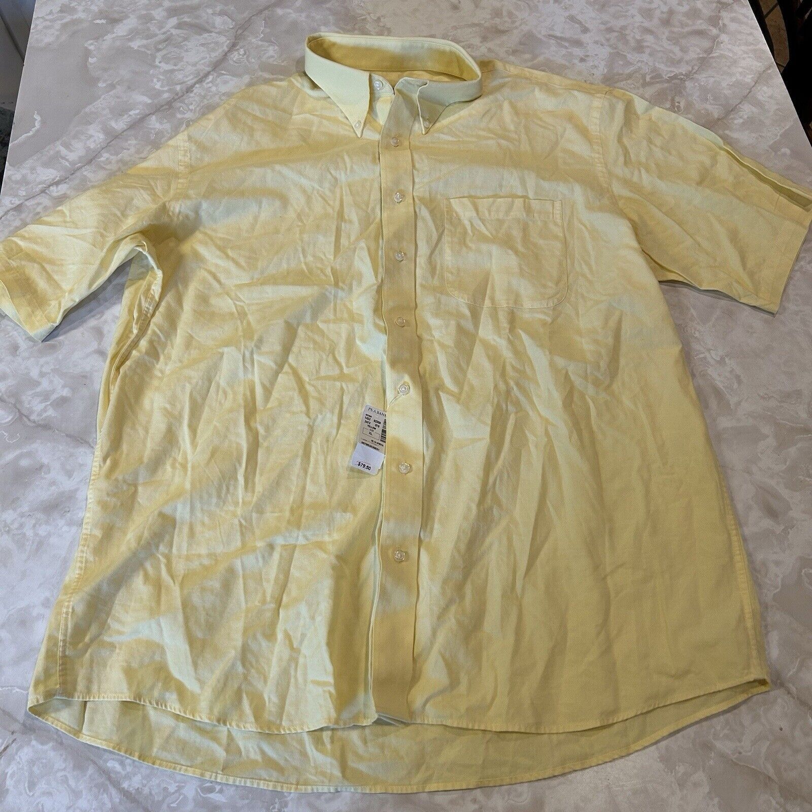 Jos. A. Bank JOS. A Bank Stays Cool Mens XL Yellow Striped Shirt Size US XL / EU 56 / 4 - 1 Thumbnail