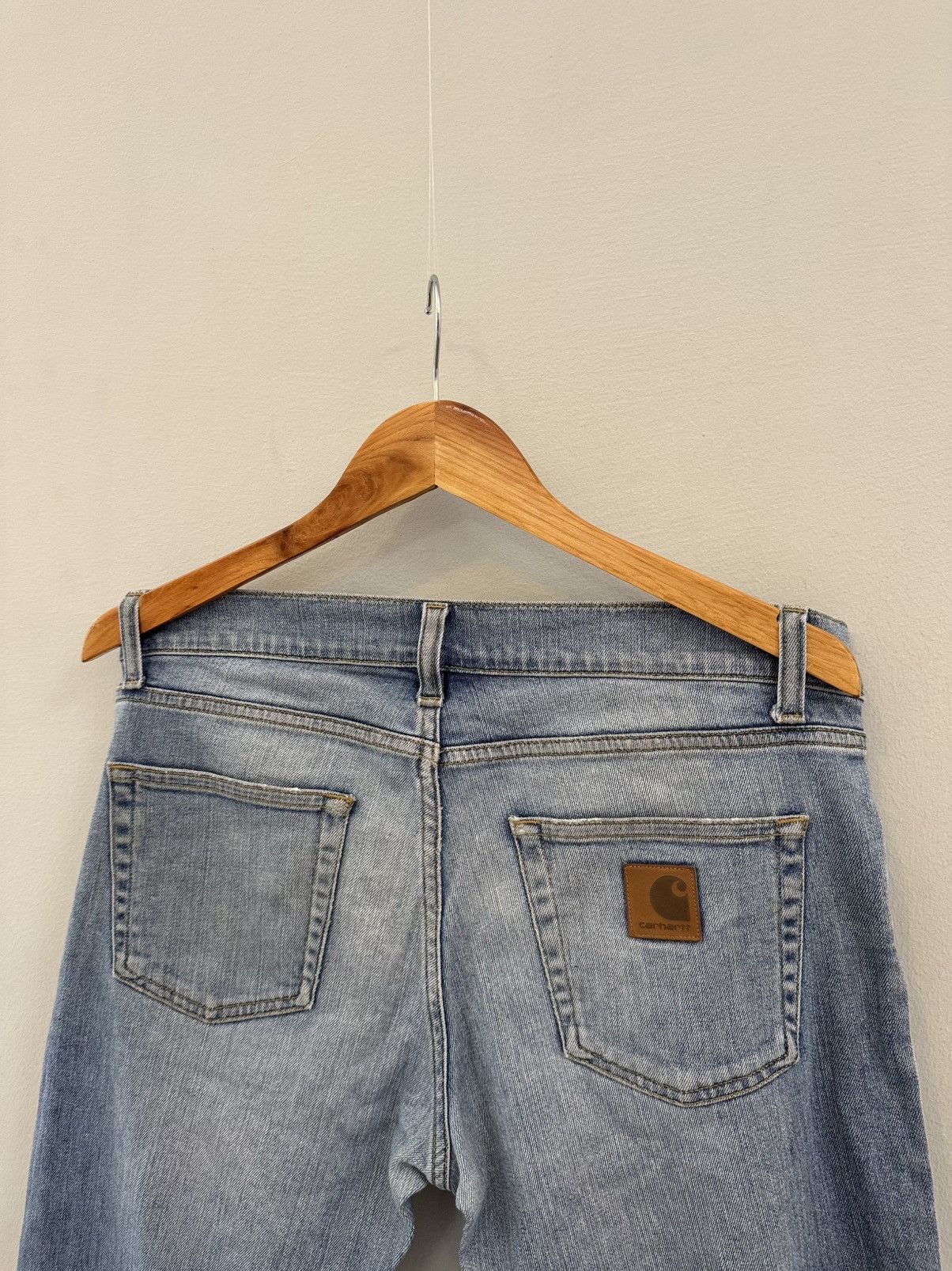 Carhartt × Carhartt Wip × Vintage Crazy Vintage 90s Carhartt Jeans Relaxed Fit Light Wash Work Size US 33 - 5 Thumbnail
