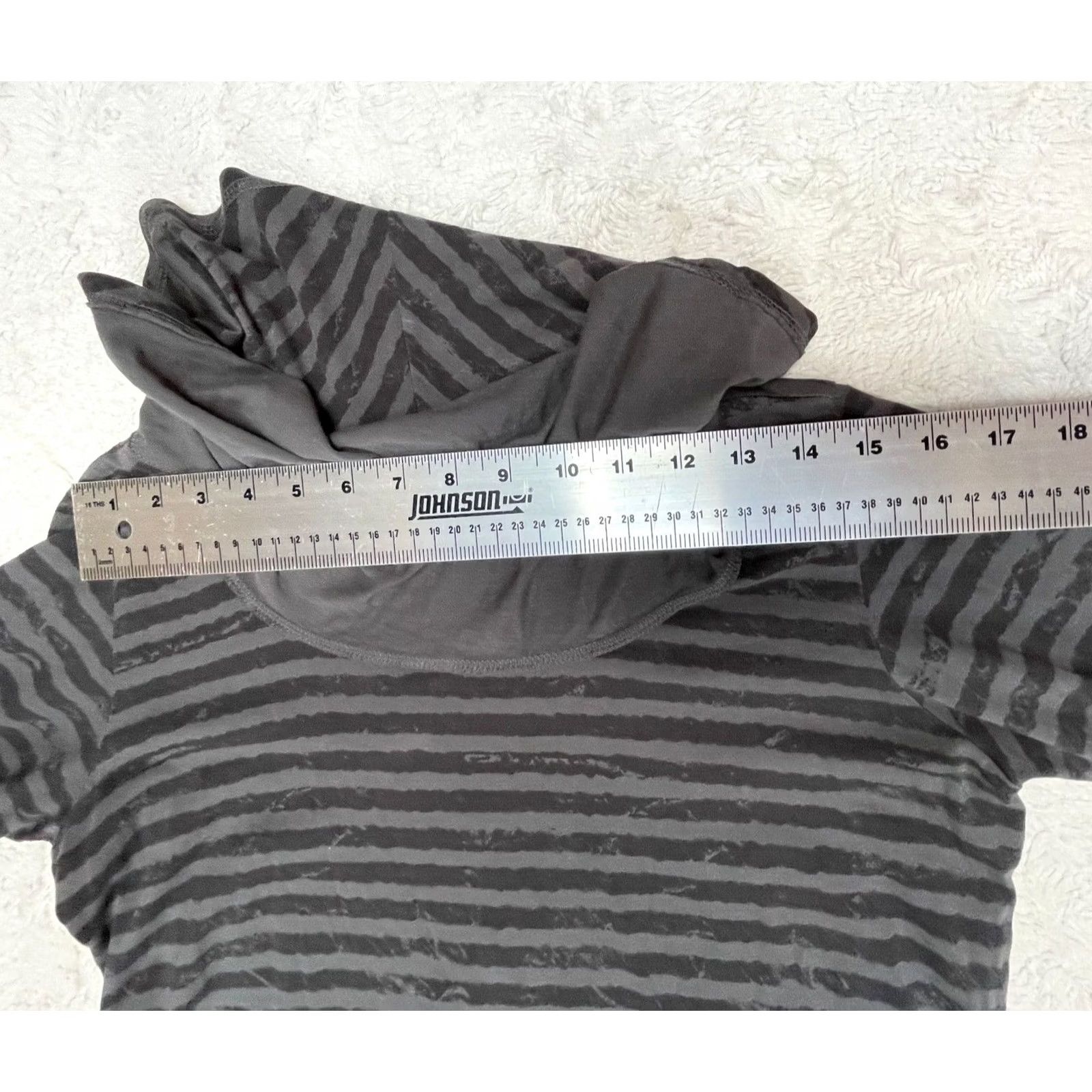 MCM CMC Color Me Cotton Women's Cowl Neck Shift Dress Cotton Stripe Gray Size Small Size S / US 4 / IT 40 - 7 Thumbnail