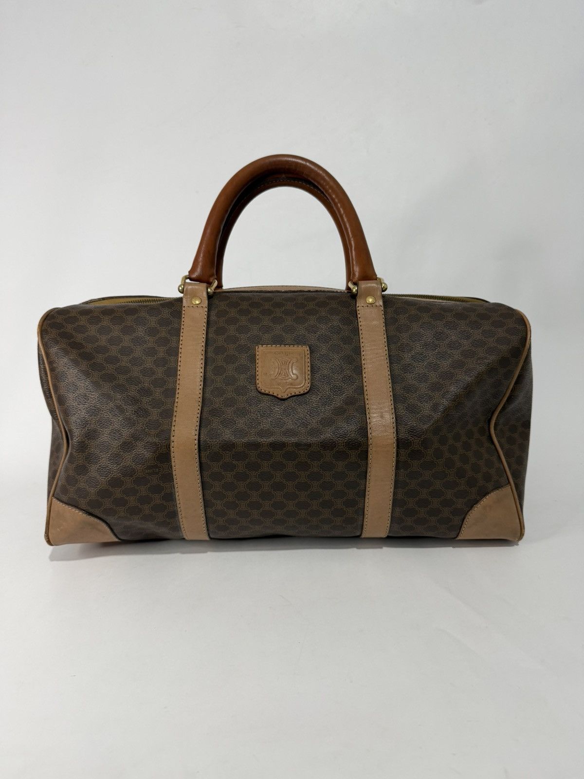 Celine Celine Brown Triomphe Coated Canvas Large Voyage Duffle Bag Size ONE SIZE - 1 Thumbnail
