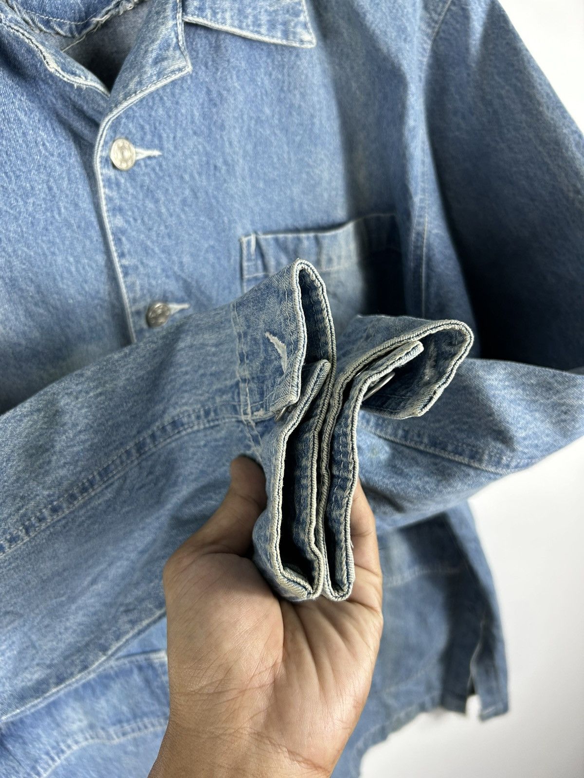 Japanese Brand × Vintage ⚡️Vintage Frame In Chore Denim Jacket Size US L / EU 52-54 / 3 - 8 Thumbnail