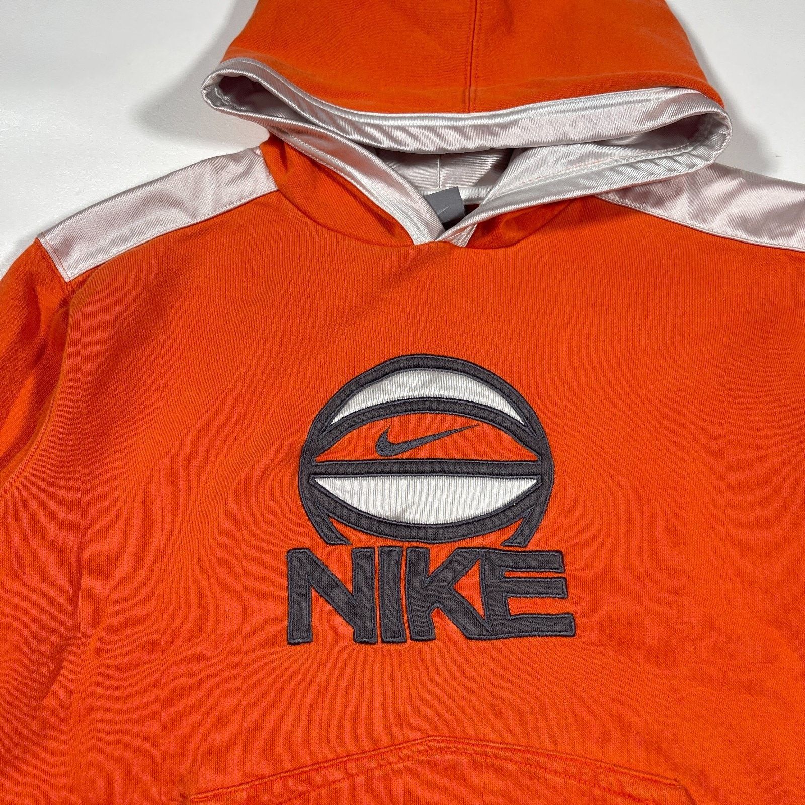 Nike × Vintage vintage Nike Air basketball hoodie Orange gray Youth Large L Size US L / EU 52-54 / 3 - 2 Thumbnail