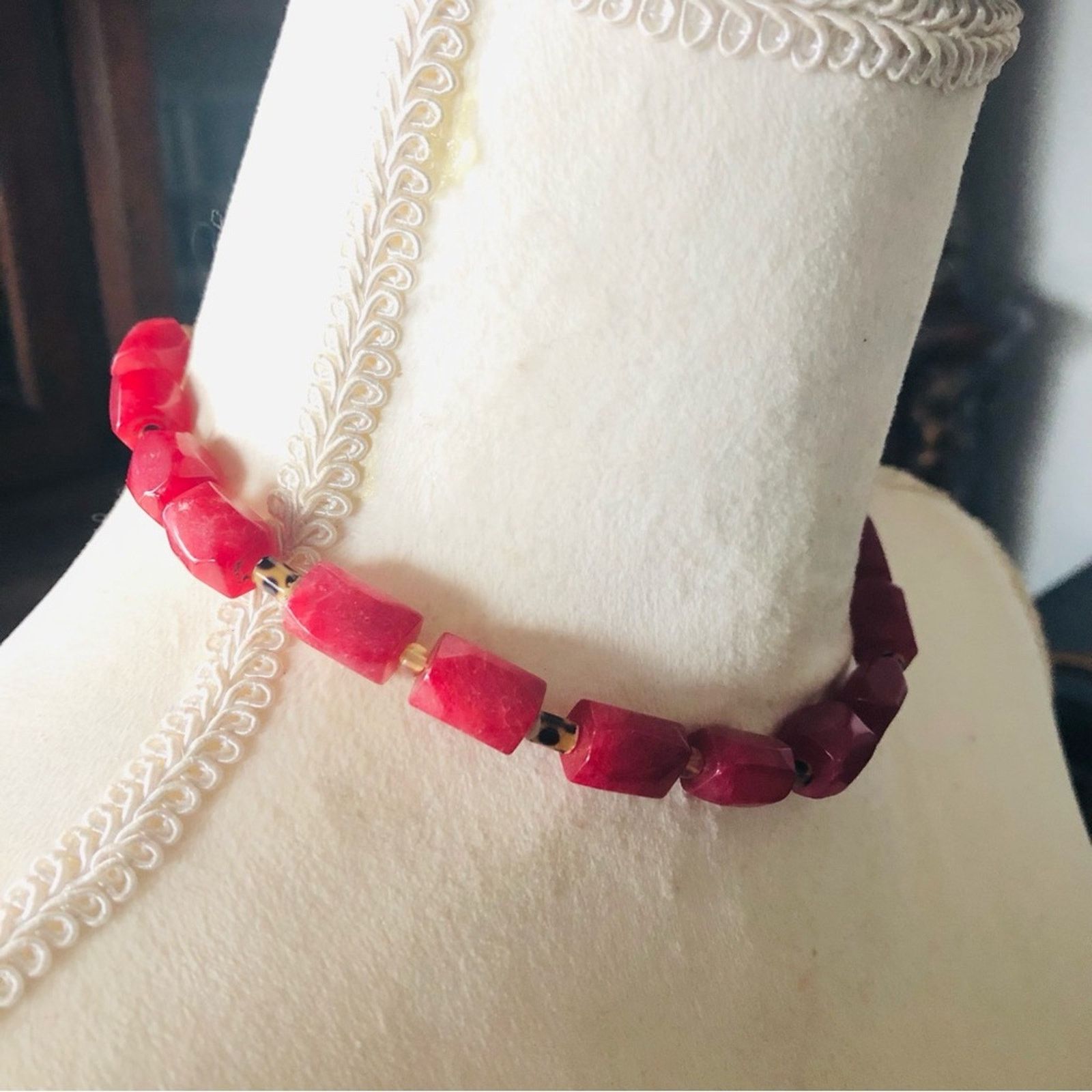 Handmade Fire and Ice crackle quartz faceted stone 925 necklace Size ONE SIZE - 5 Thumbnail
