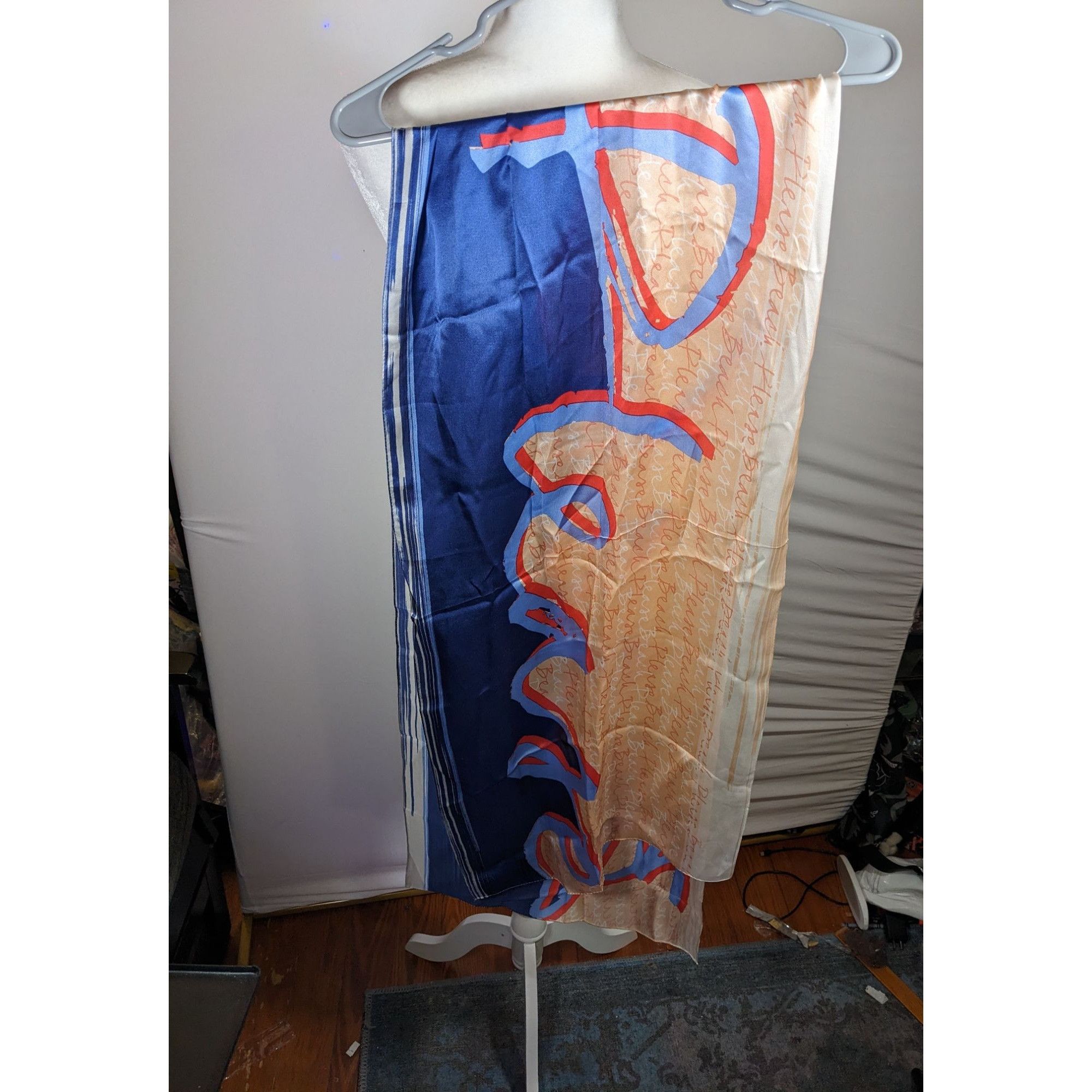 Other Vintage 90s Beach Please Max Studios Silk Scarf Size ONE SIZE - 9 Thumbnail