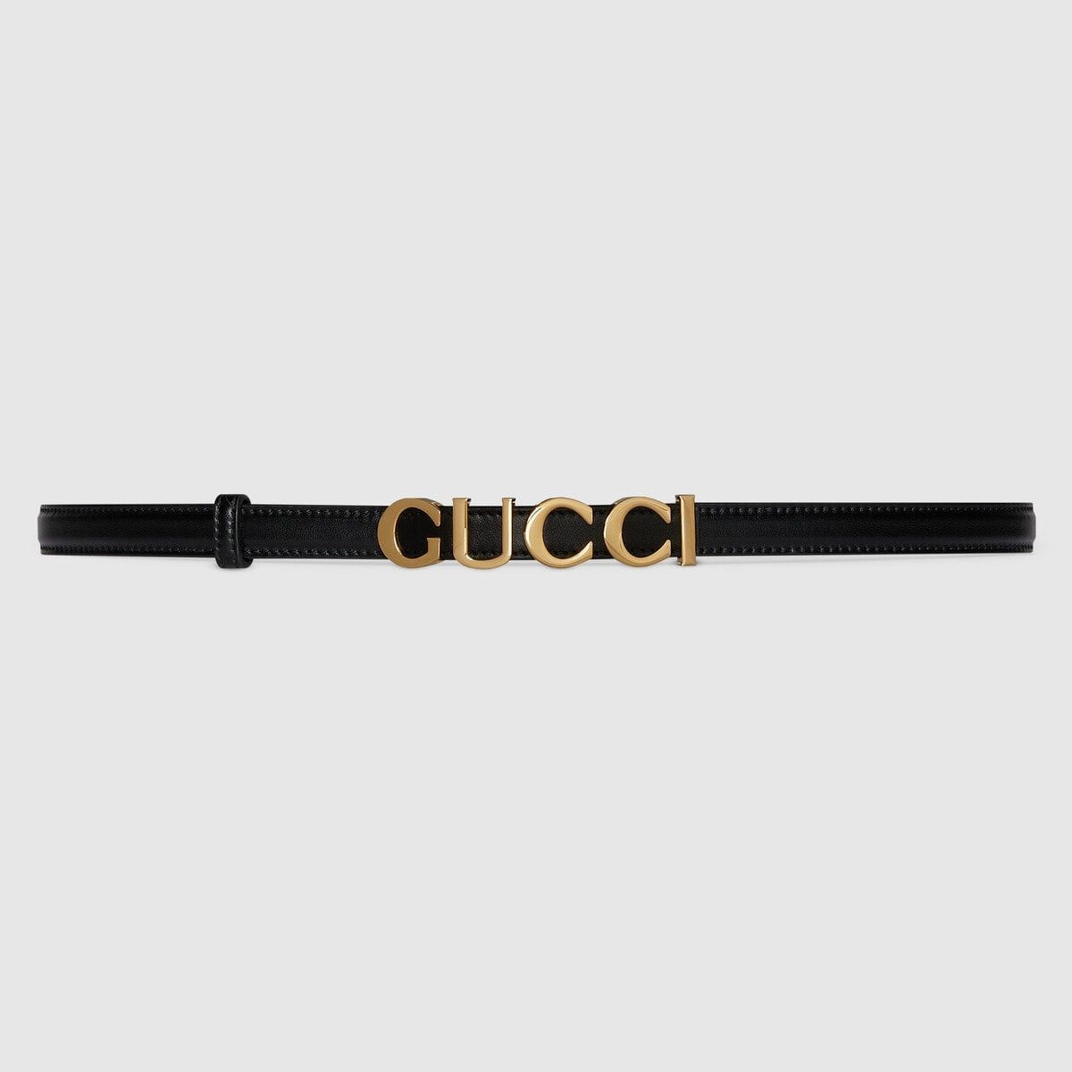 Gucci Logo Buckle Thin Belt SIZE 85