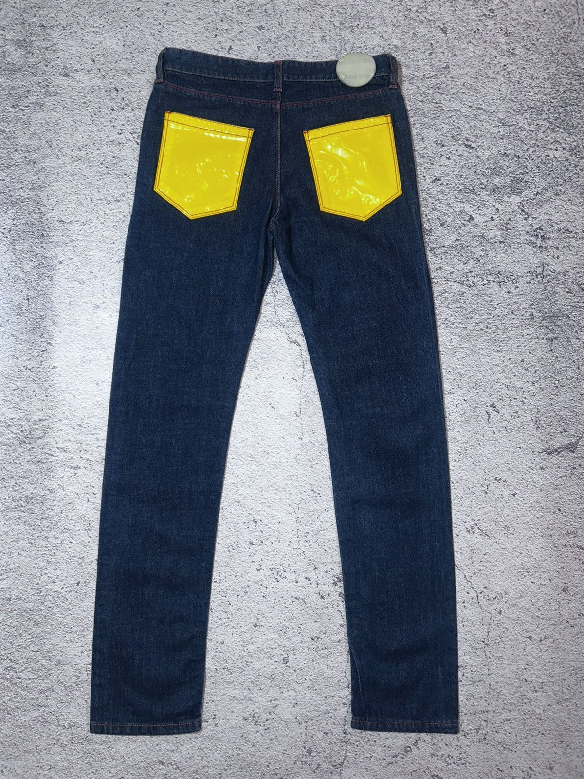Raf by Raf Simons RAF by Raf Simons Jeans Yellow Patent Back Pockets Size US 32 / EU 48 - 2 Thumbnail