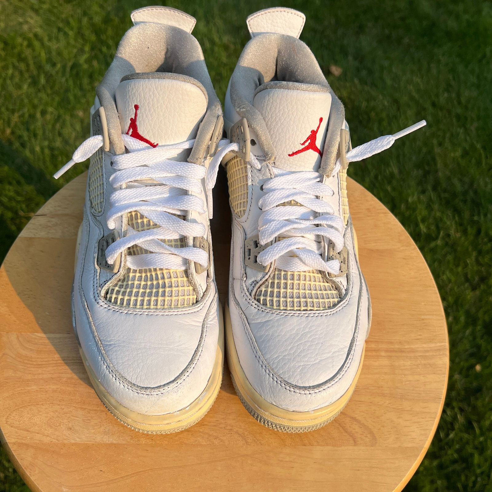 Jordan Brand × Nike Nike Air Jordan 4 Retro GS White Oreo Men's Shoes - Size 5 Size US 5 / EU 37 - 5 Thumbnail