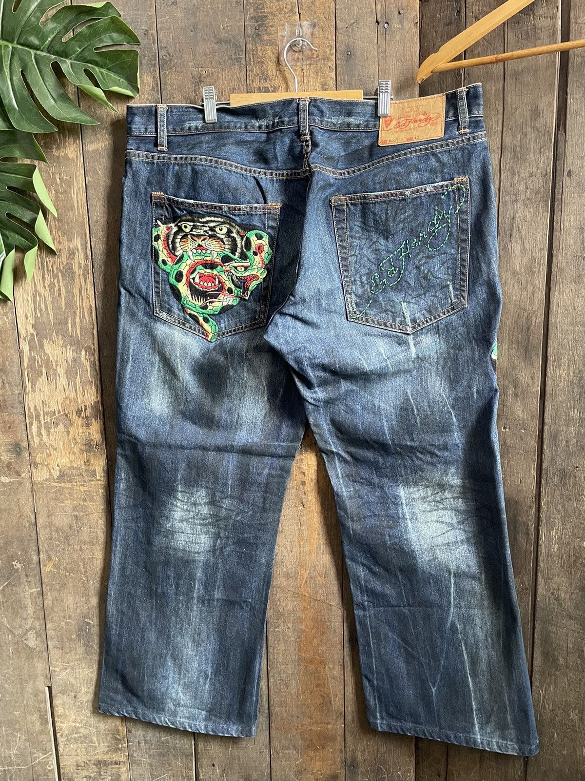 Christian Audigier × Ed Hardy Vintage Ed Hardy Denim Jeans Size US 40 / EU 56 - 2 Thumbnail