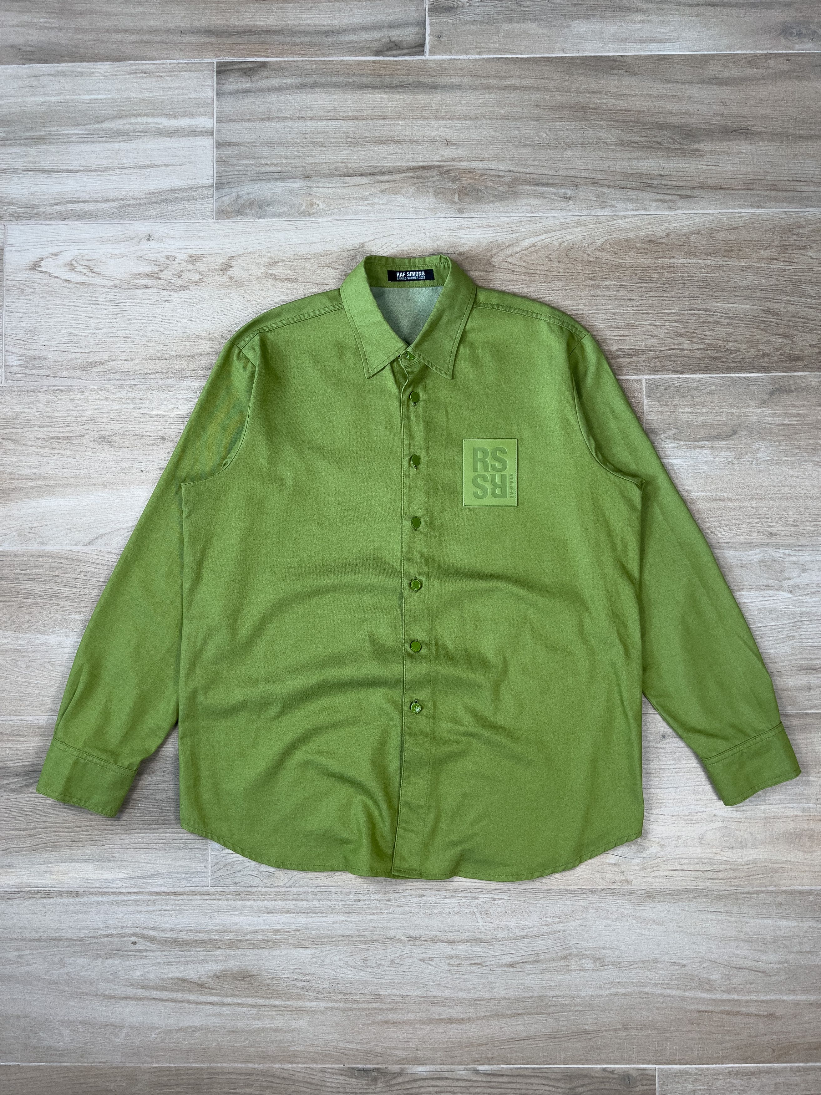 ラフシモンズ STRAGHT FIT DENIM SHIRT RAF SIMONS* Straight fit