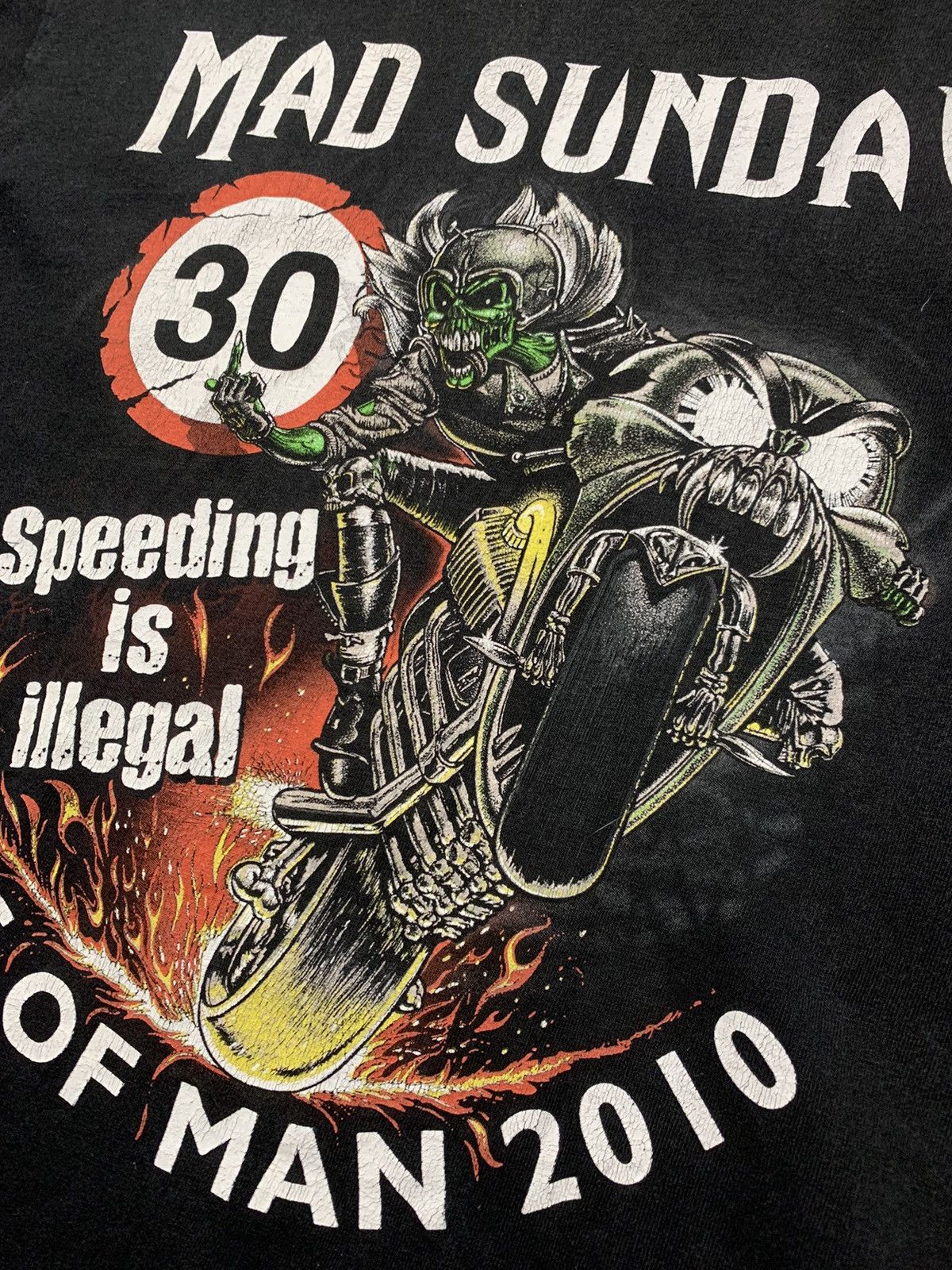 Vintage Isle Of Man Mad Sunday 2010 Vintage T-Shirt Size US L / EU 52-54 / 3 - 4 Thumbnail