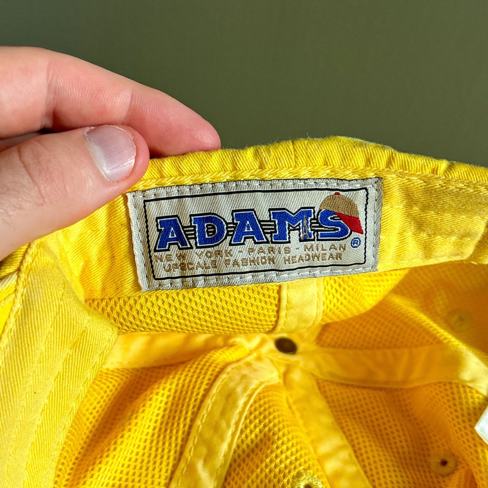 Adams Englewood Beach Florida Adams Yellow Leather Strapback Hat Size ONE SIZE - 9 Thumbnail