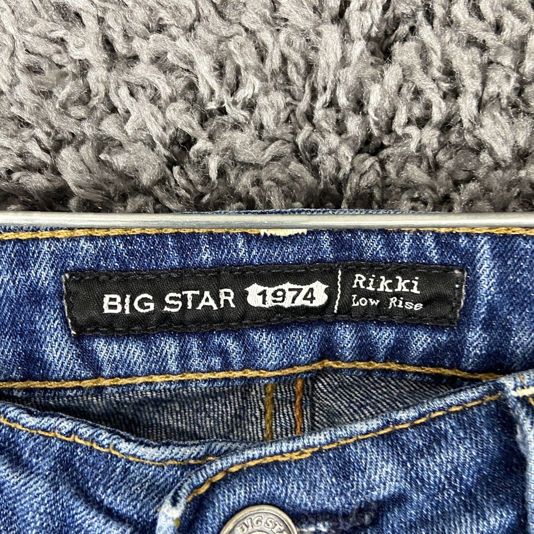 Vintage BIG STAR 1974 Rikki Low Rise Cropped Blue Jeans Womens 27 Size 27" / US 4 / IT 40 - 5 Thumbnail