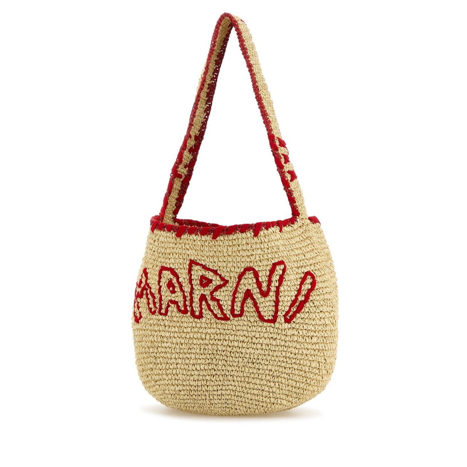 Marni MARNI Natural Brown Red Raffia Shoulder Bag New & Authentic Size ONE SIZE - 2 Thumbnail