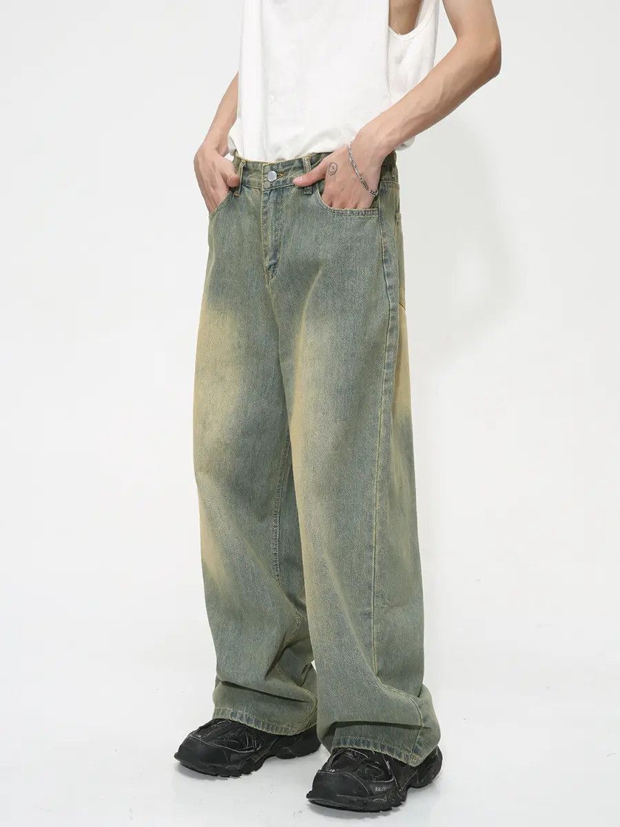 Japanese Brand Retro loose high street gradient jeans Size US 32 / EU 48 - 3 Thumbnail