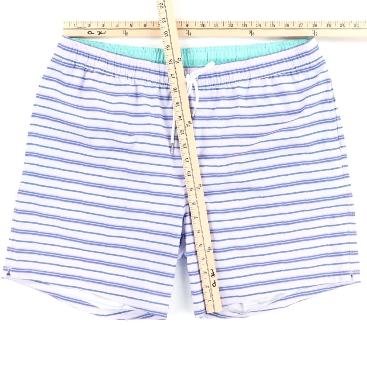 Bonobos Bonobos Swimming Shorts Shirt Men XL Purple Striped High Stretch Polyester Woven Activewear Shorts Size US 36 / EU 52 - 3 Thumbnail
