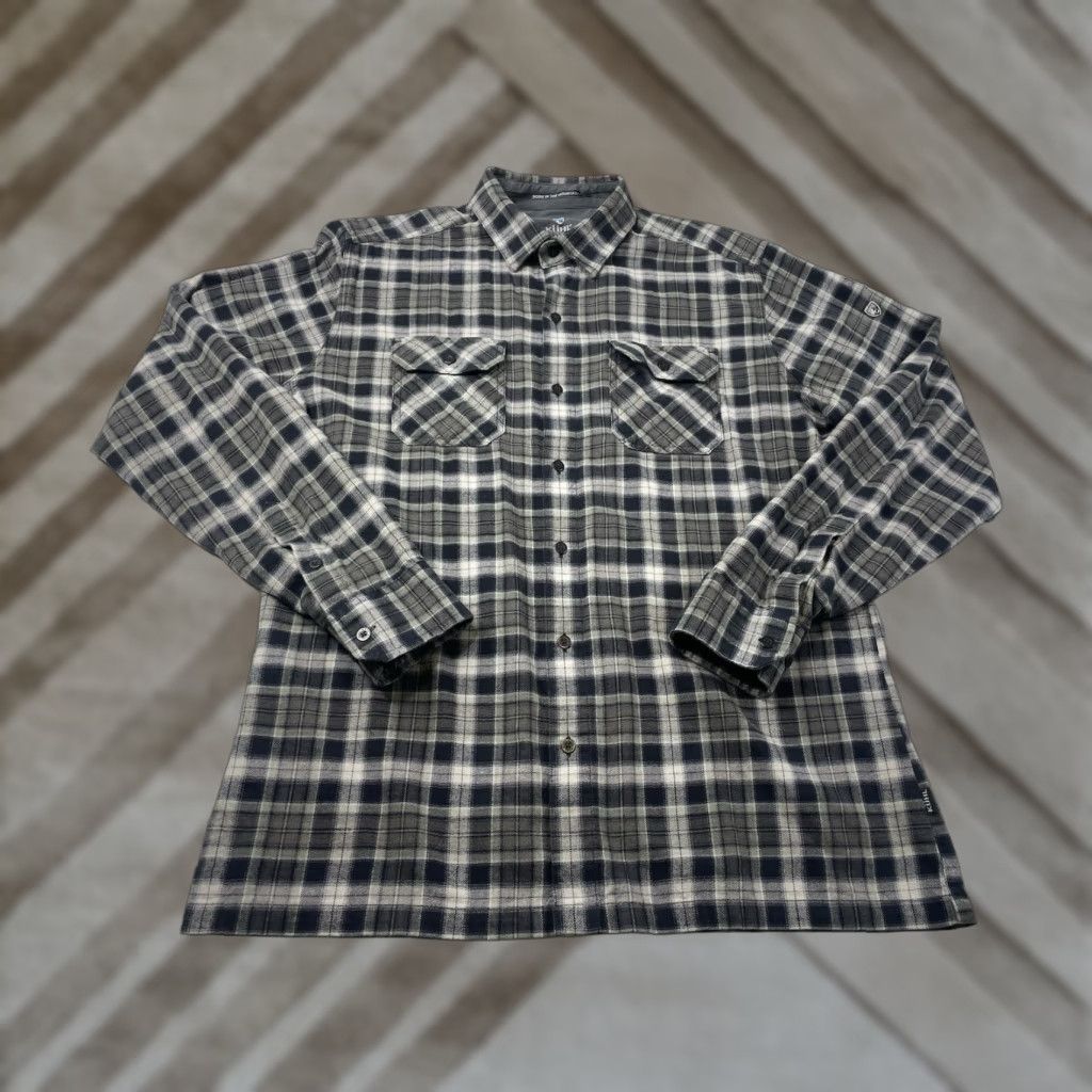 Vintage Kuhl Mens Large Dillinger Flannel Shirt Gray Plaid Button Long Sleeve 7186 Size US L / EU 52-54 / 3 - 1 Thumbnail