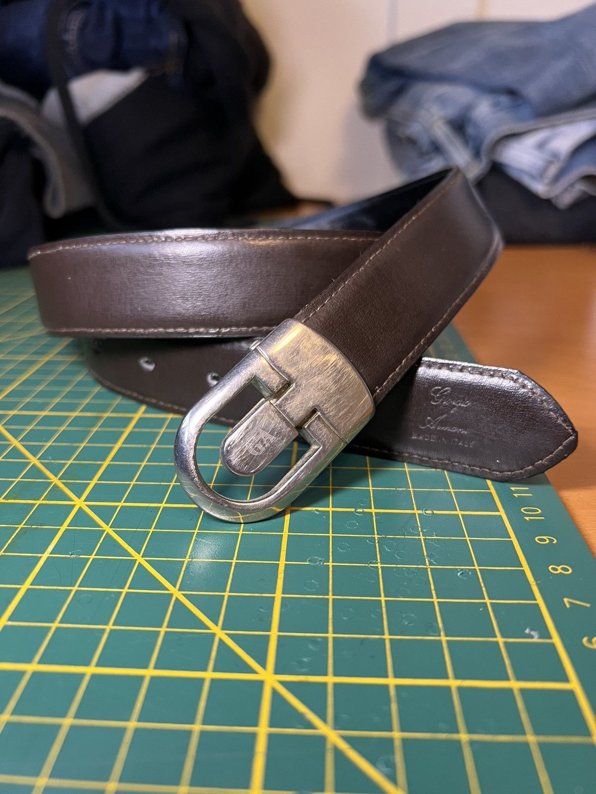 Giorgio Armani Vintage Georgio Armani reversible two-tone leather belt Size ONE SIZE - 12 Thumbnail