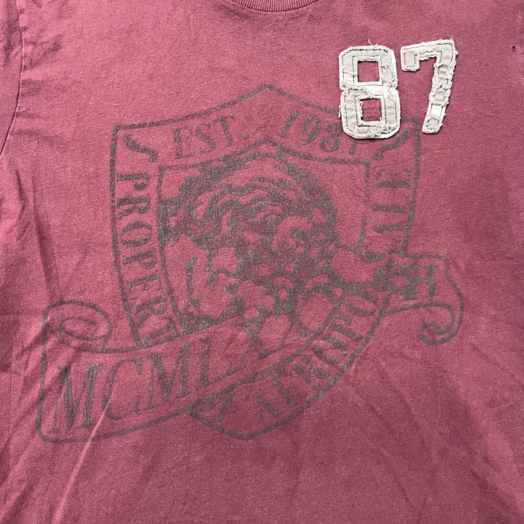 Aeropostale Y2K Aeropostale Shirt Mens XL Red 87 Crest Logo College Varsity Tee T-Shirt Size US XL / EU 56 / 4 - 2 Thumbnail