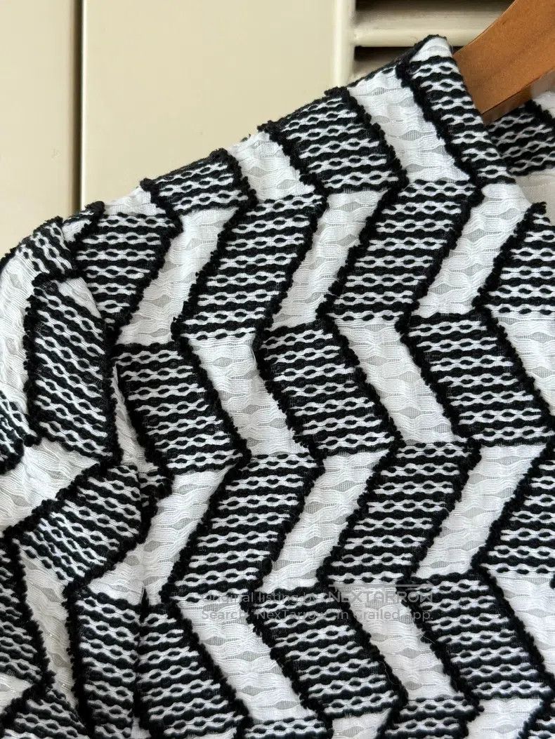 Chanel Chanel Black and white geometric striped twill jacket Size XS / US 0-2 / IT 36-38 - 5 Thumbnail