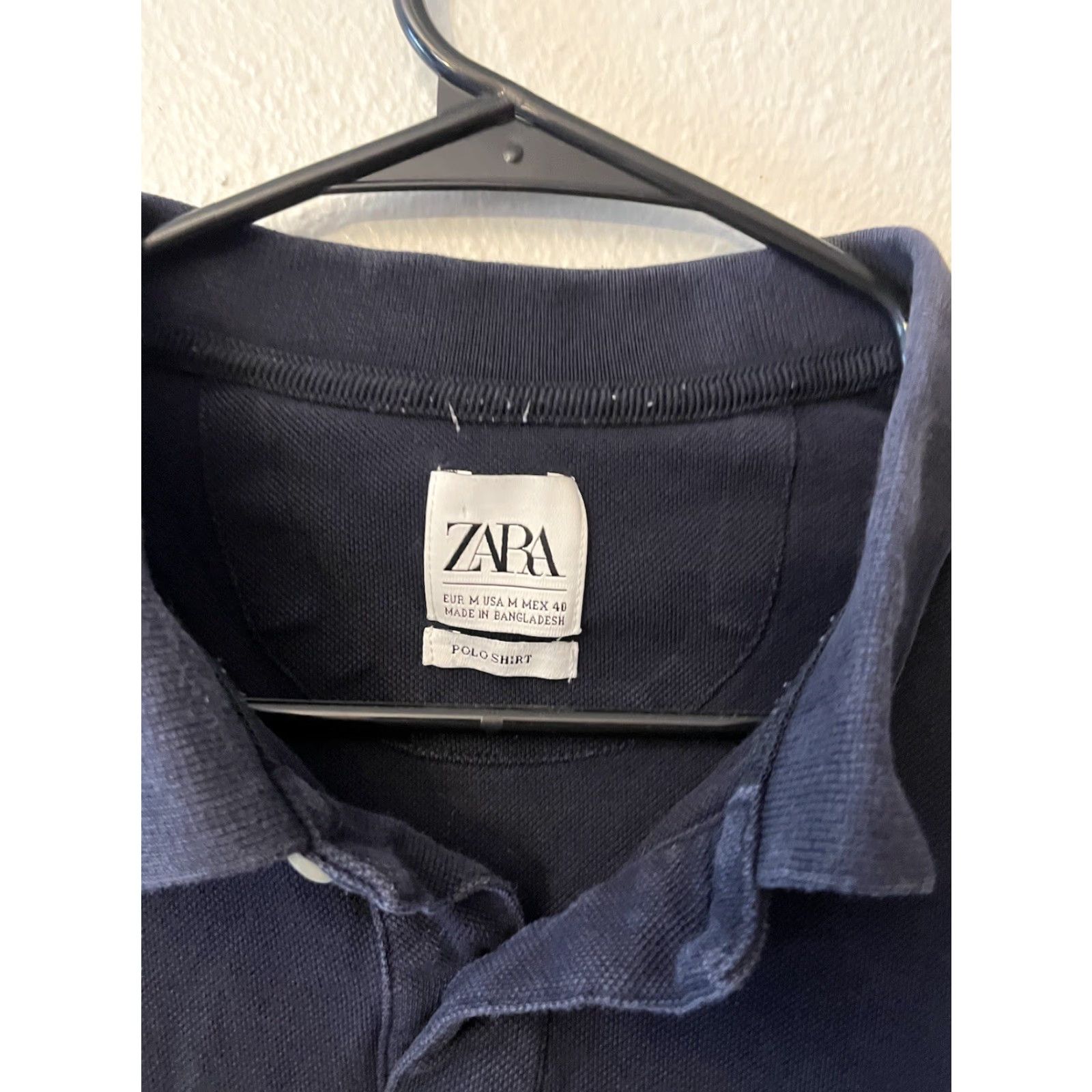 Zara VINTAGE Zara Dark Blue Polo Shirt Men’s Medium Size US M / EU 48-50 / 2 - 2 Thumbnail