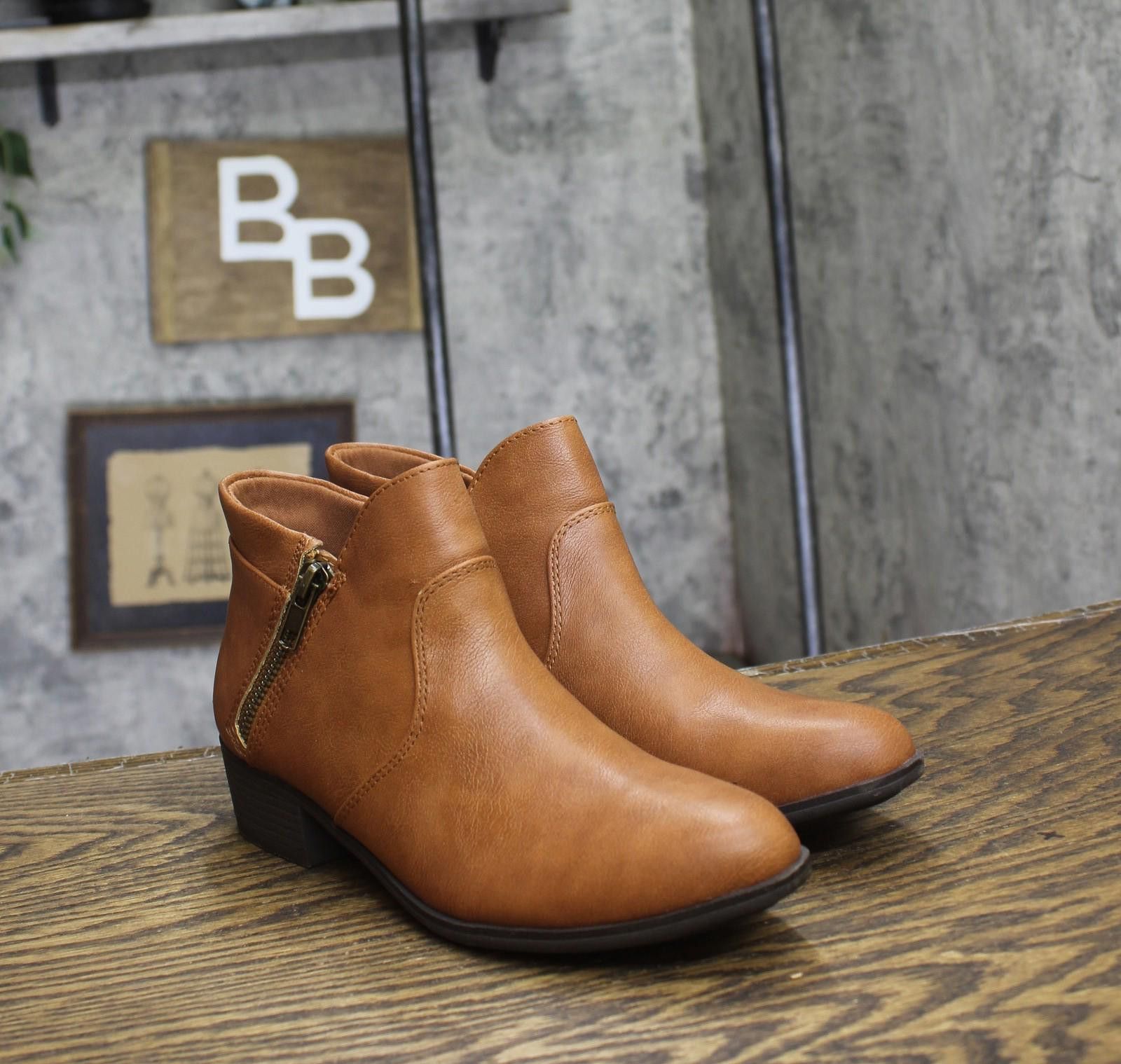 Other Sun + Stone Double Zip Ankle Booties Brandy Brown 6.5m Size US 6.5 / IT 36.5 - 1 Thumbnail