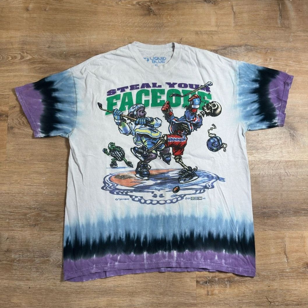 Liquid Blue Liquid Blue Mens XL Grateful Dead Hockey Tie Dye T-Shirt Size US XL / EU 56 / 4 - 3 Thumbnail