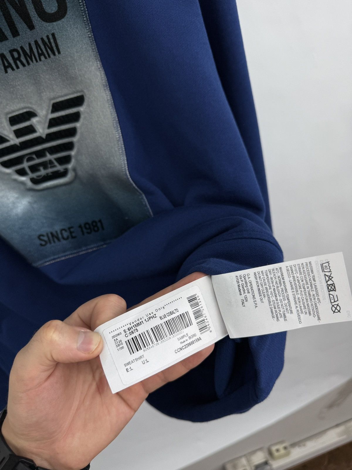 Emporio Armani 🇮🇹❗️New Emporio Armani Milano Luxury Hoodie Blue Size US L / EU 52-54 / 3 - 12 Thumbnail