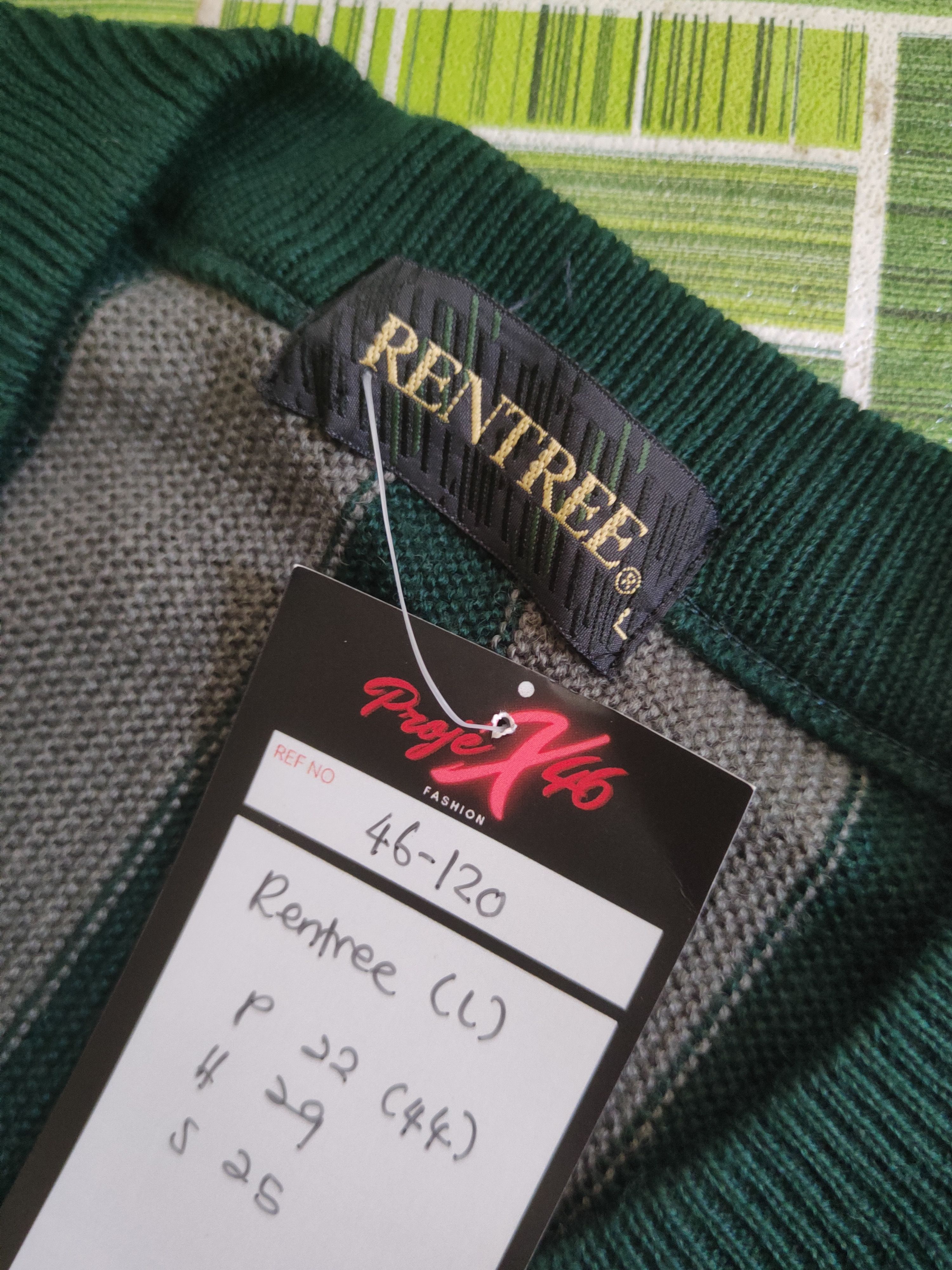 Japanese Brand DL Rentree Green Knitwear Sweatshirts #46-120 Size US L / EU 52-54 / 3 - 12 Thumbnail