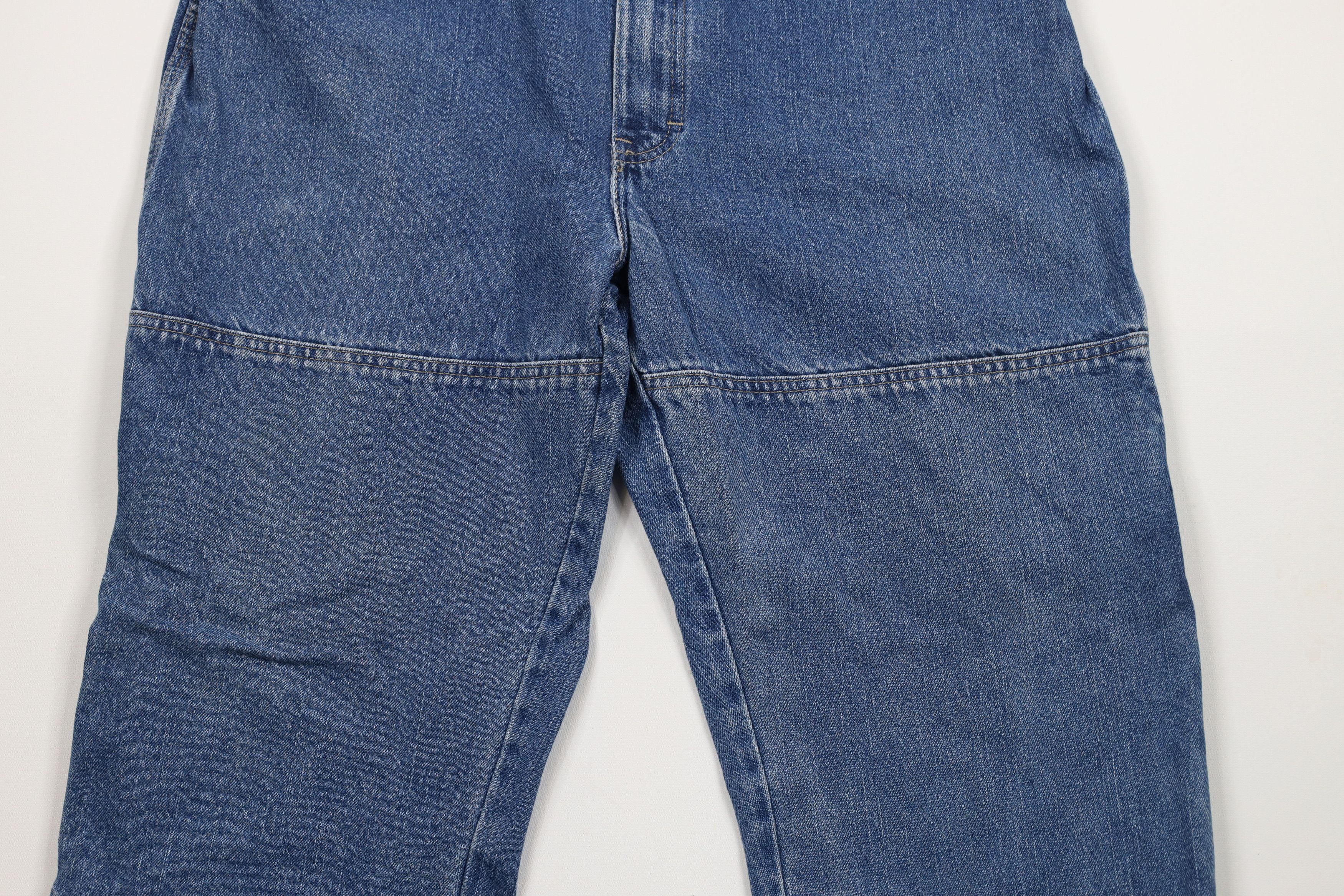 Dickies × Vintage Vintage Y2K Dickies Spell Out Wide Leg Dungaree Jeans Blue Size US 38 / EU 54 - 3 Thumbnail
