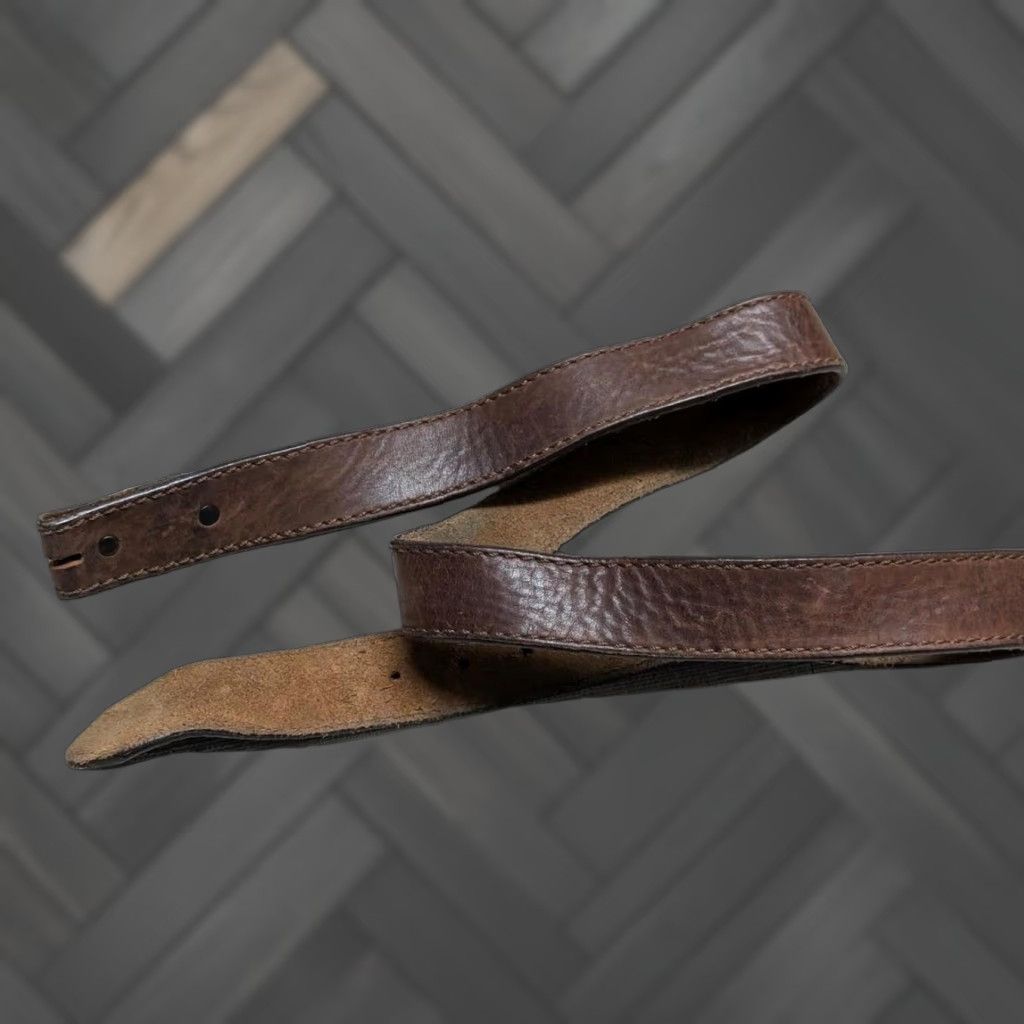 Vintage VINTAGE Justin belt Western 40 brown leather Cowhide USA Made belt Mens Brown Western Belt 40/41 Size 40 - 1 Thumbnail