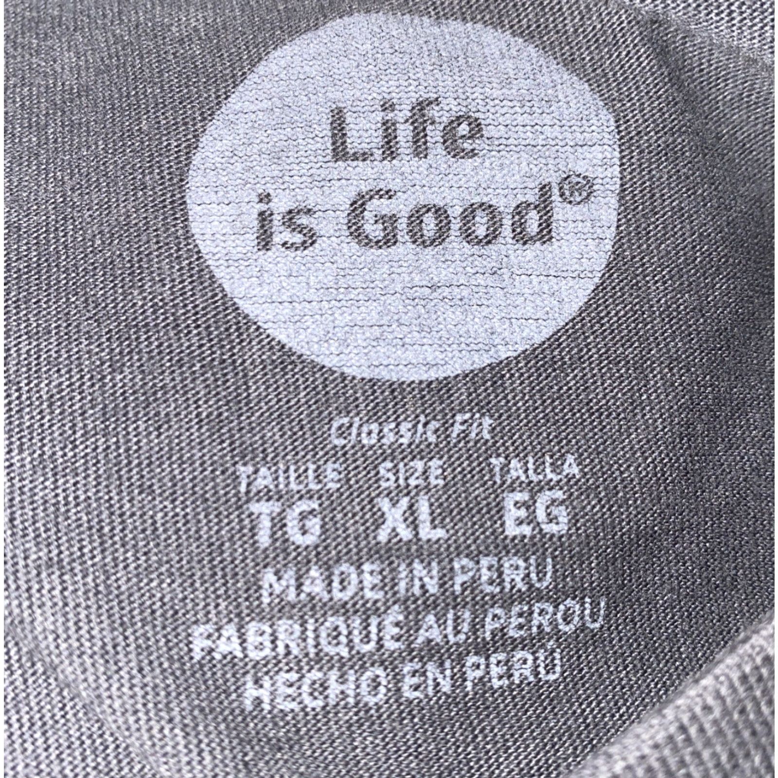 Life is Good Life is Good T-Shirt Gray Short Sleeve GOOD VIBES XL Mens Regular Size XL Size US XL / EU 56 / 4 - 4 Thumbnail