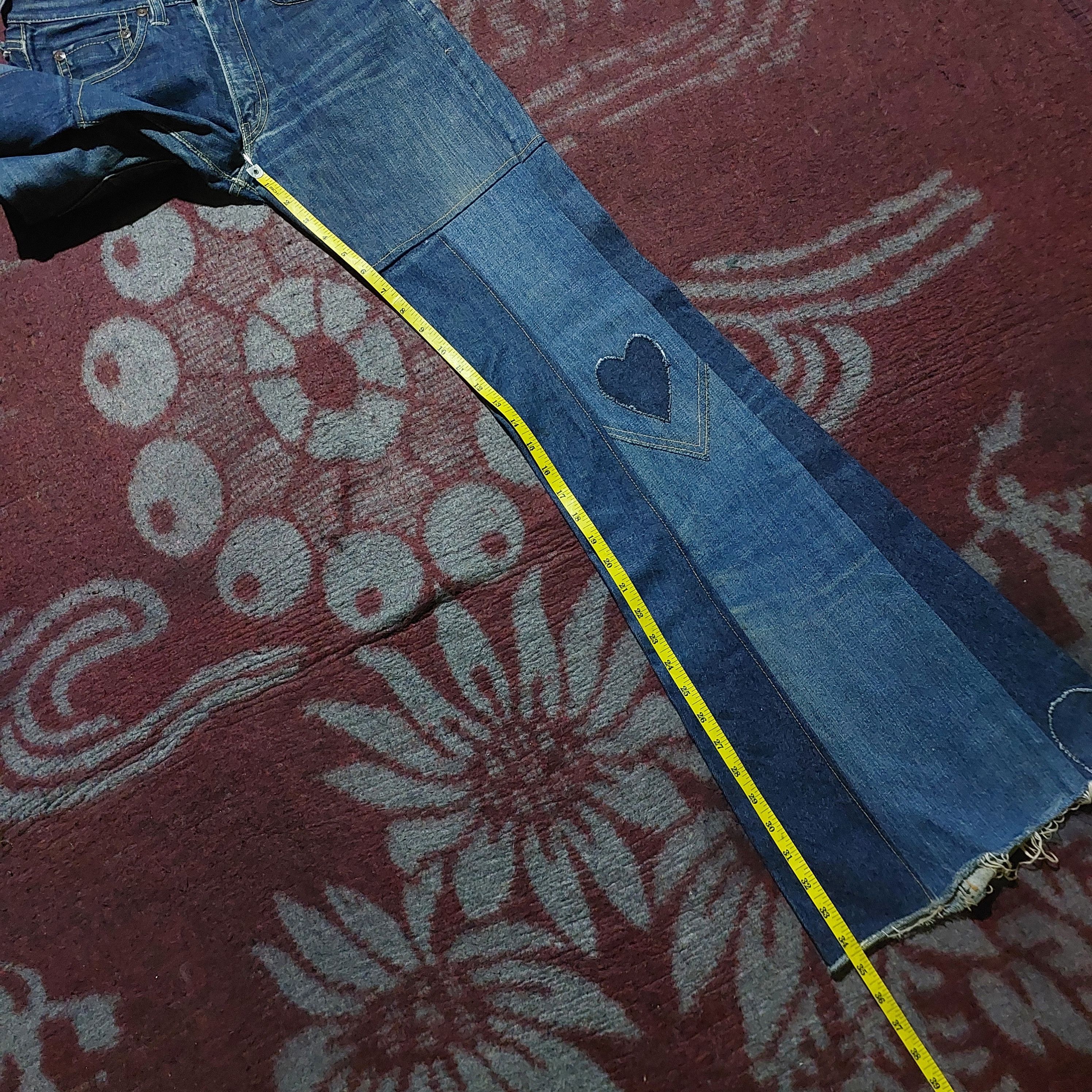 GOA Vintage Bigstone Genuine indigo denim bell bottom jeans Size US 28 / EU 44 - 14 Thumbnail