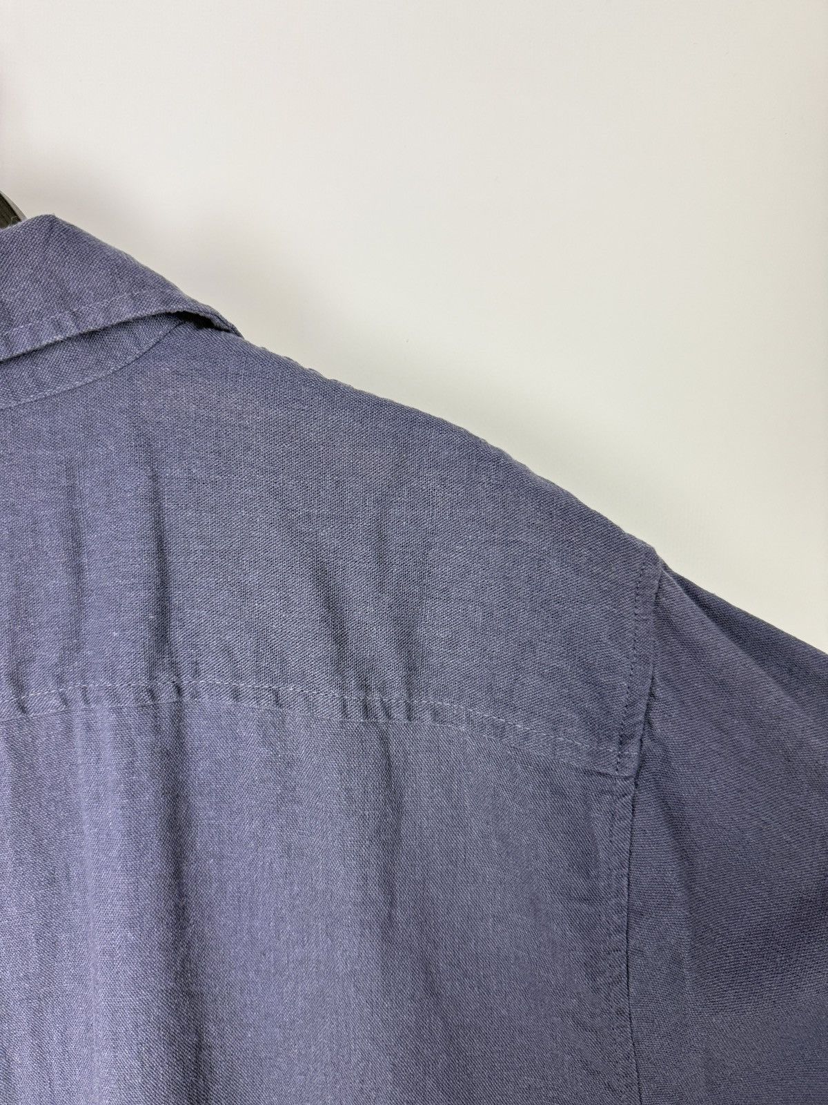 Vintage Y2K Ben Smith Purple Combined Linen Boxy Short Sleeve Shirt Size US M / EU 48-50 / 2 - 7 Thumbnail
