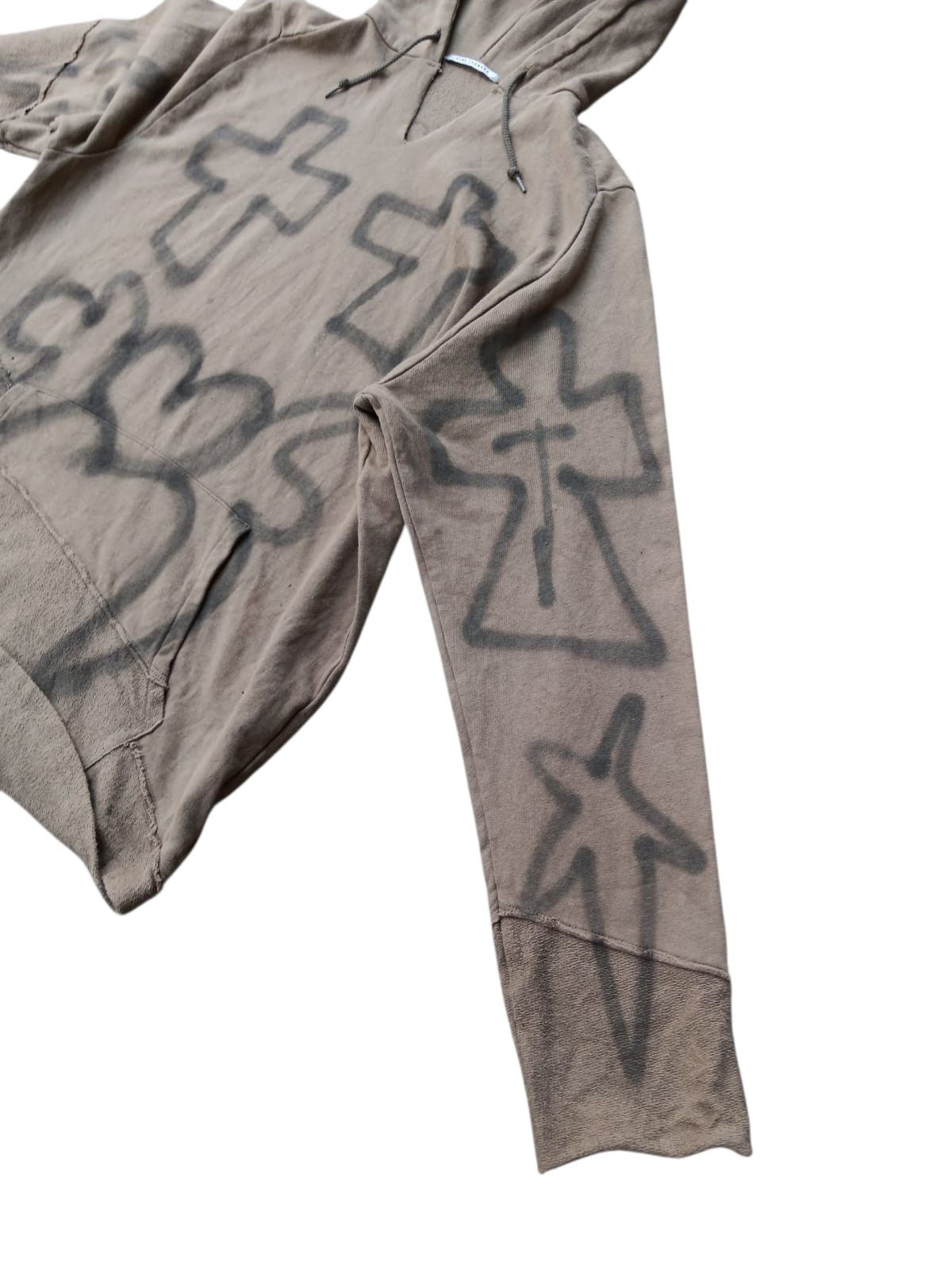 Vintage Blue tornado spray printed remake archive hoodie Size US L / EU 52-54 / 3 - 6 Thumbnail