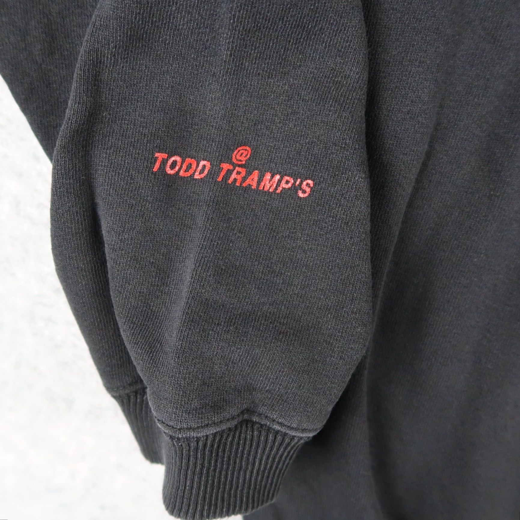 Vintage Vintage 90s Todd Tramp's Gym Bodybuilding Sweatshirt Size L Black Made Canada Size L / US 10 / IT 46 - 6 Thumbnail