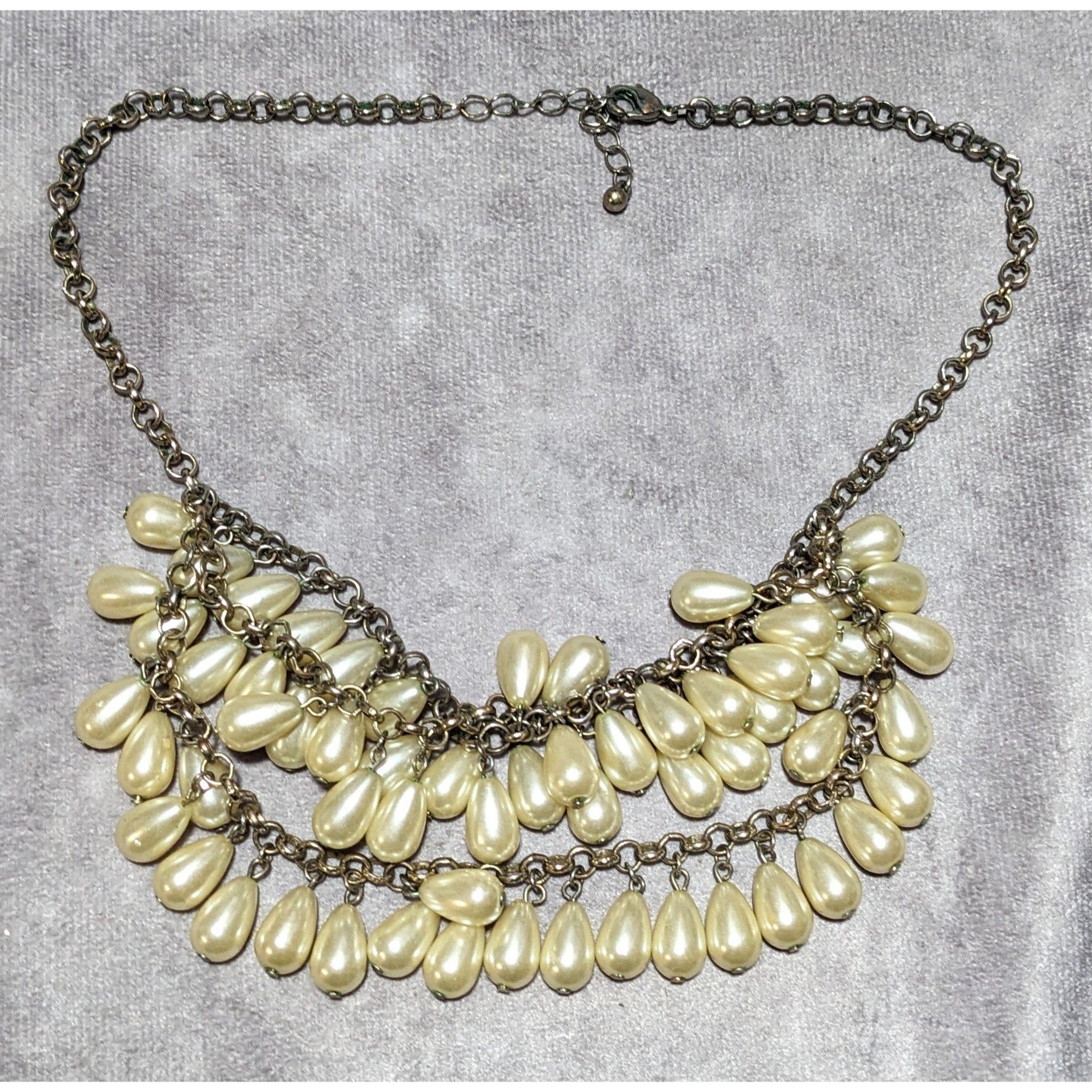Other Teardrop Pearl Triple Layer Fringe Necklace Size ONE SIZE - 8 Thumbnail