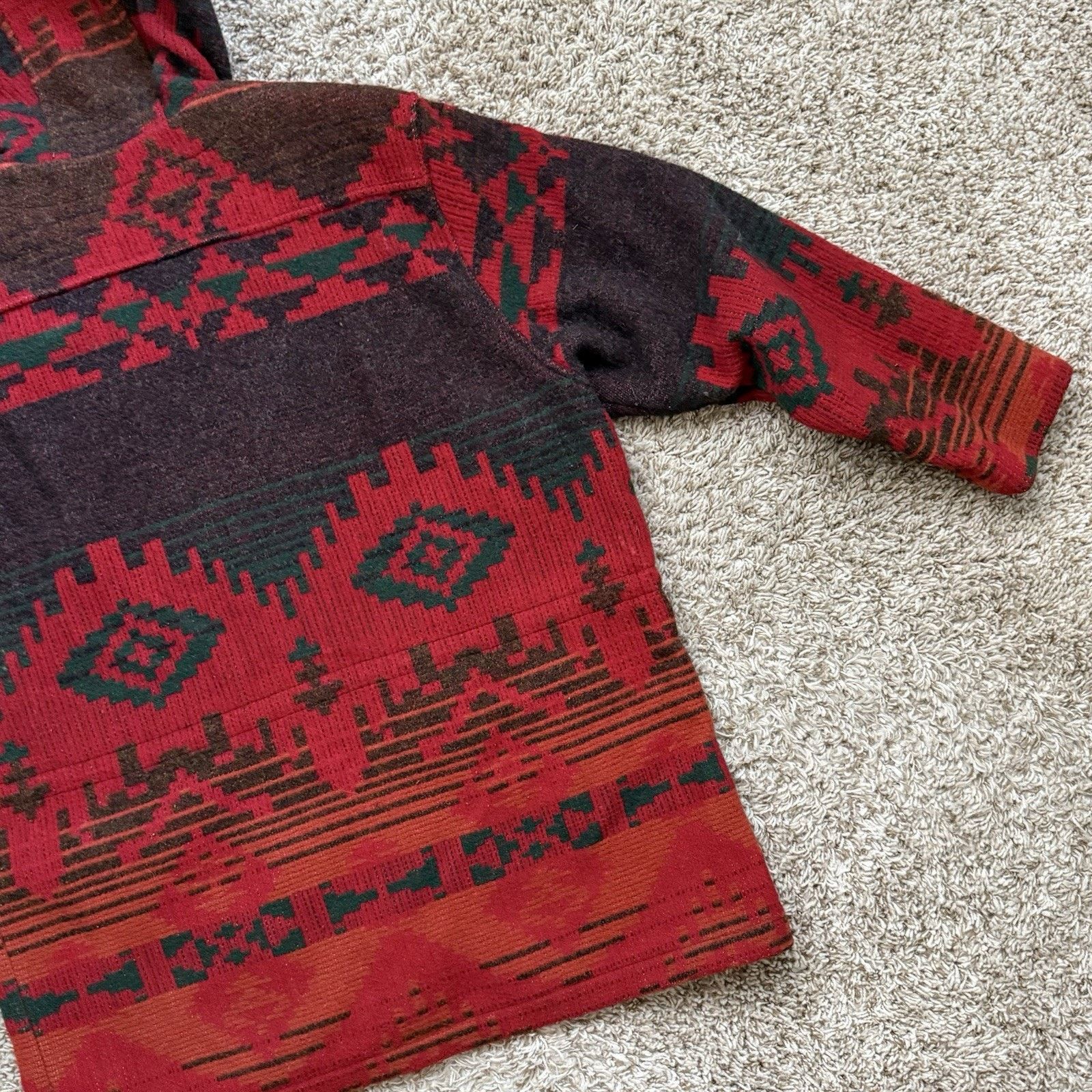Vintage × Woolrich Woolen Mills Vintage Woolrich Aztec Wool Southwestern Jacket Red Tribal Size L / US 10 / IT 46 - 14 Thumbnail