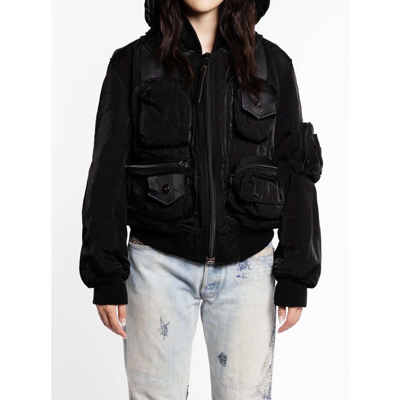 Issey Miyake '96 Cargo Bomber Jacket Size US M / EU 48-50 / 2 - 4 Thumbnail
