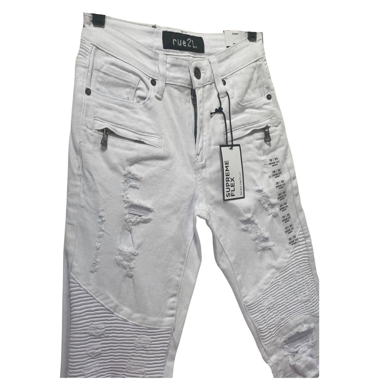 rue21 Rue 21 - Men's Supreme Flex Skinny Jeans Distressed - White Size US 28 / EU 44 - 10 Thumbnail