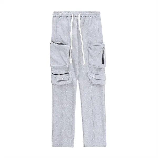Japanese Brand VIBE Gray Cargo Stacked Pants Size US 34 / EU 50 - 3 Thumbnail