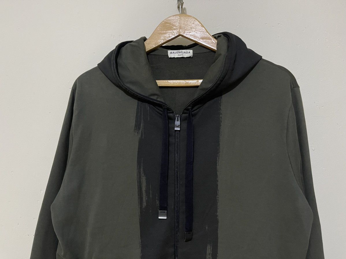Balenciaga Balenciaga Brush stroke print hoodie in dark green Size US XL / EU 56 / 4 - 3 Thumbnail