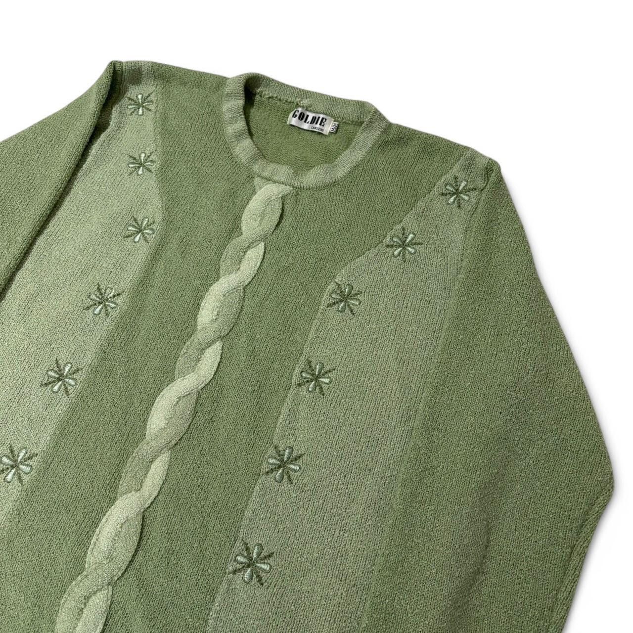 Vintage Vintage Light Green Knit Sweater Size M / US 6-8 / IT 42-44 - 2 Thumbnail