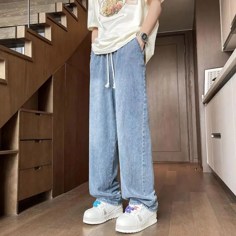 Japanese Brand Retro loose wide leg straight leg jeans Size US 32 / EU 48 - 1 Thumbnail